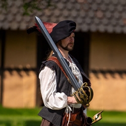 Basket-hilted Broadsword - LARP Foam - 39 in