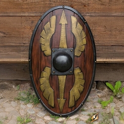 Roman Oval Scutum Shield - Wood - LARP Foam