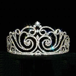 Diamond Top Swirl Tiara 172-12736