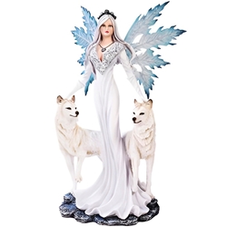 White Fairy with Wolves