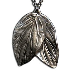 Elven Double Leaf Necklace Pendant 126.0677