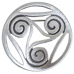 Celtic Spirals Pewter Brooch 106.0679