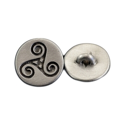 Celtic Triskele Spiral Button 107.1314