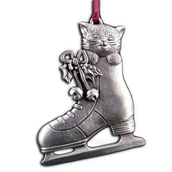 Kitten and Skate Ornament