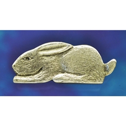 Rabbit Shank Button in Pewter