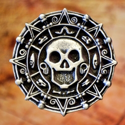 Pirate Medallion Brooch Fine Pewter