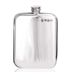 Plain Pewter Hip Flask 6 Ounces