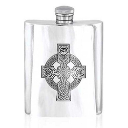 Celtic Pewter Hip Flask 6 Ounce CEL501