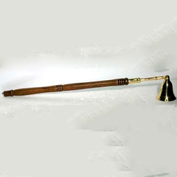 Brass Candle Snuffer With Wood Handle 45-CS8069W