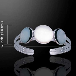 Full Moon Phase Silver Cuff 52-TBG695