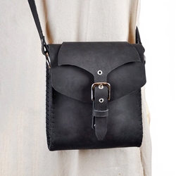 Shoulder Bag - Black Leather