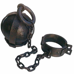 London Clink Prison Dungeon Ball and Chain Leg Shackles 62-2613