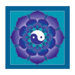 Ying Yang Lotus Wall Hanging