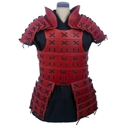 Leather Samurai Armour Red-Black 65-11-41