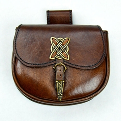 Celtic Leather Belt Pouch