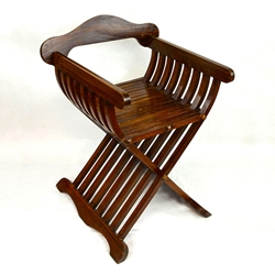 Medieval Folding Wooden Chair
