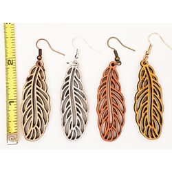 Laser Cut Wooden Earrings