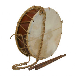 Medieval Tabor Drum 12 Inch with Sticks